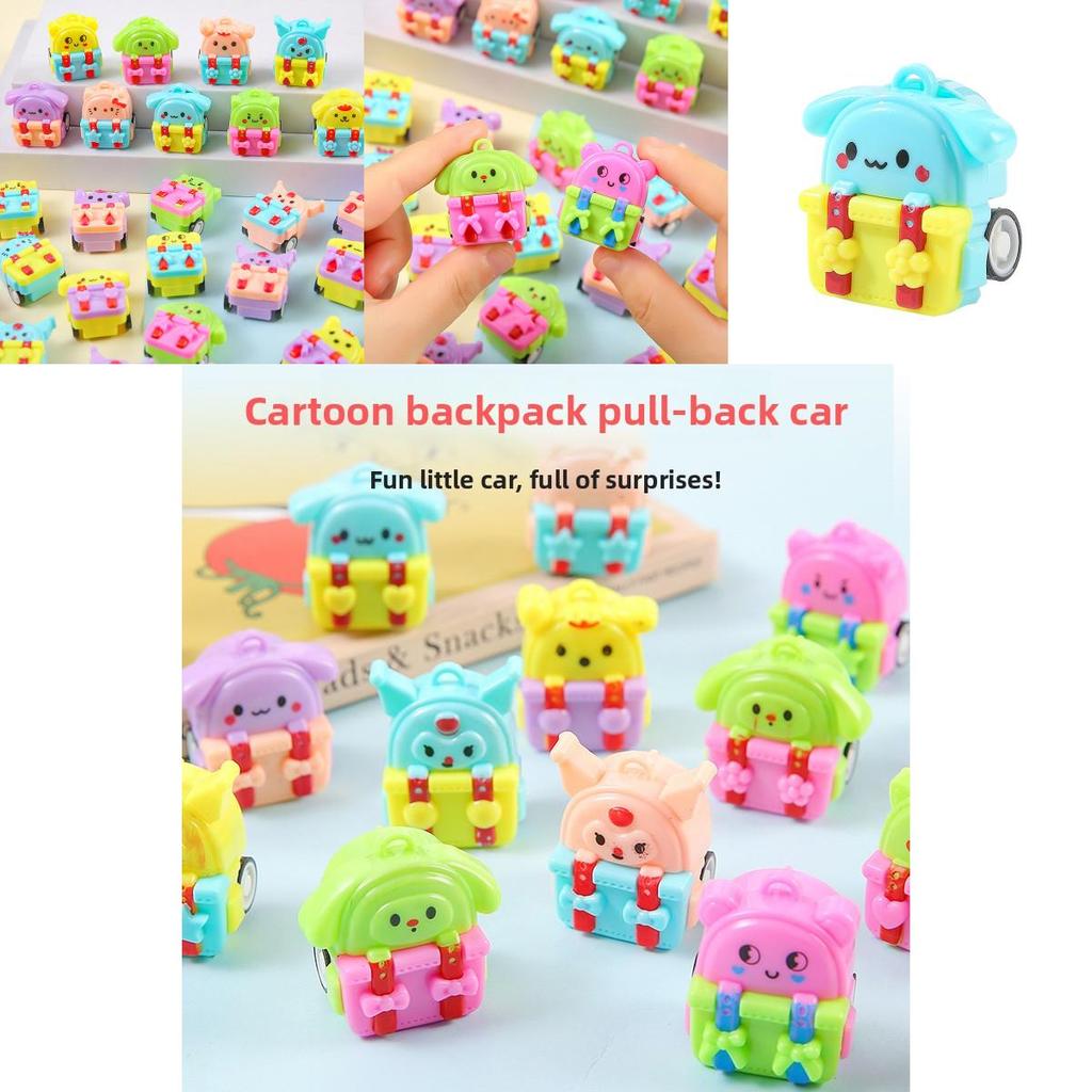 Mini Inertia Cartoon Backpack Design Toy Car For Toddlers And Preschoolers