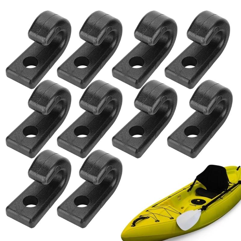 50Pcs Kayak Lashing J Hook Bungee Cord Hook Safety Kayak J Shaped Hook Tie Down Hook Kayak Accessories Enduring