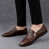 Male Genuine Leather Shoes Classic Men's Business Loafers Men Slip-On Casual Shoes Moccasin Comfortable Soft Sole Office Shoes