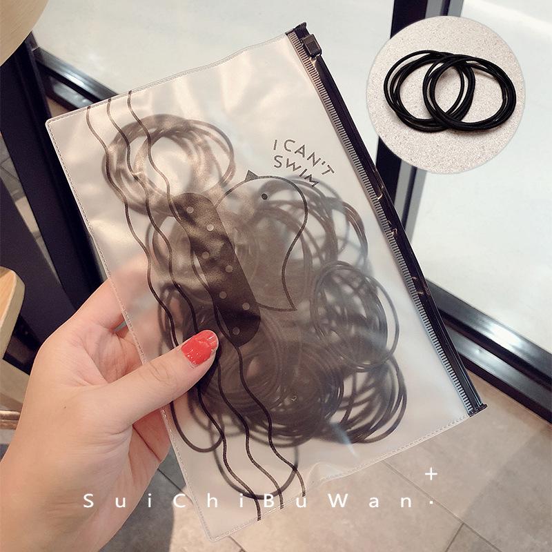 Korean Style Simple Elastic Hair Tie – Small, Thin High Elastic Band for Girls, Basic Hair Ring Headwear