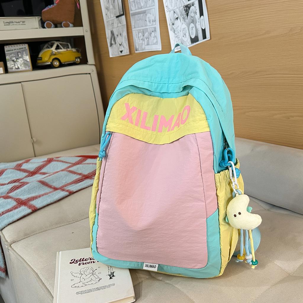 Schoolbag trendy Korean version large-capacity student schoolbag 1011 winter new ins high-value outdoor travel versatile backpack