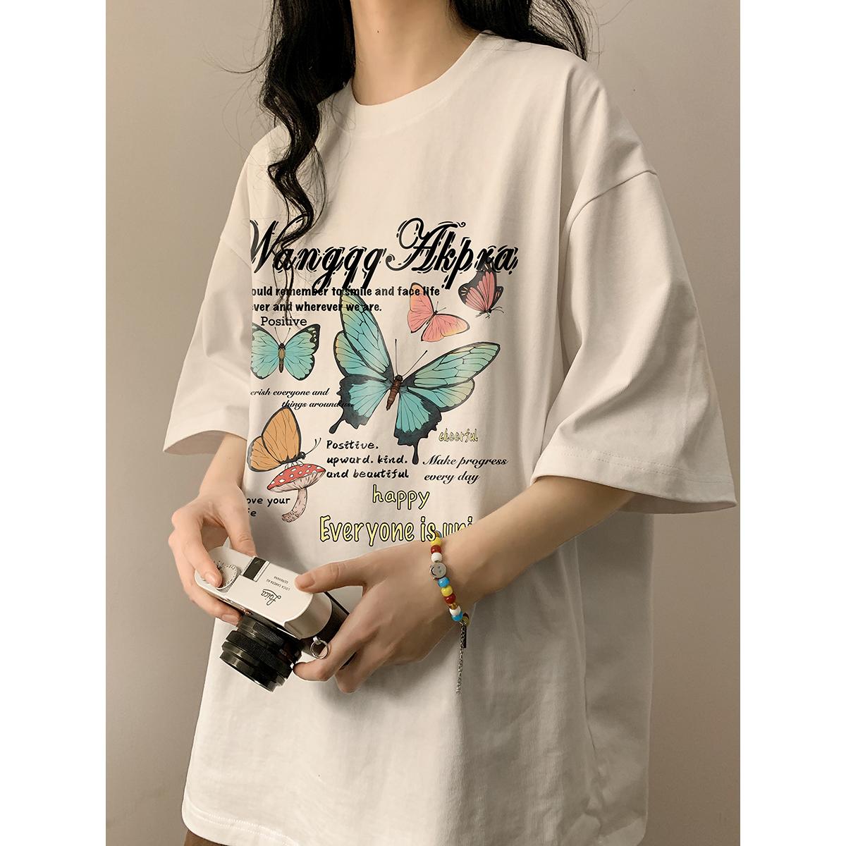 

Футболка Летняя одежда с коротким рукавом и принтом Футболка с графическим принтом Одежда Футболка Женская мода Женский топ