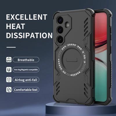 For Samsung Galaxy S25 Ultra 5G S25 Plus Heat Dissipation Case Magnetic Armor Back Cover Wireless Charging Protect Phone Cases
