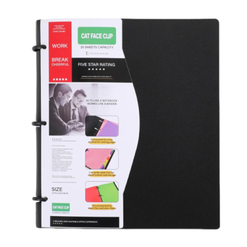 3 Ring Notebook Binder Thickened Loose Leaf Document Folder Office Stationery Supplies