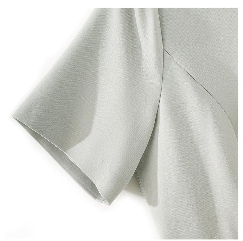 French Luxury Striped Studded Short Sleeve Dress for Women