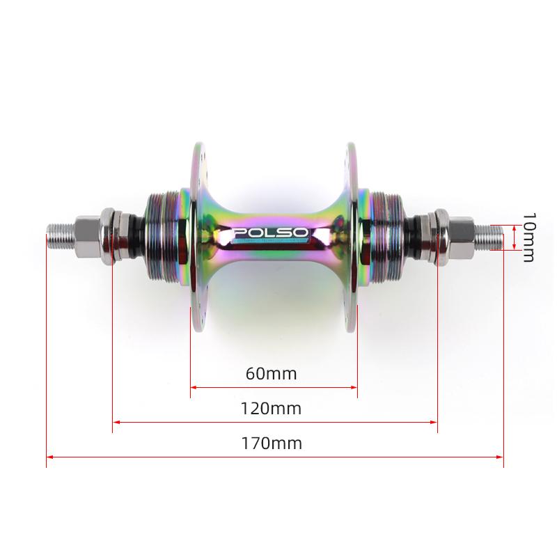 POLSO FH001 Fixed Gear Bike Rear Hub Single Speed 20H 24H 28H 32H 36H Track Cycling Rear Hubs Fixie Parts