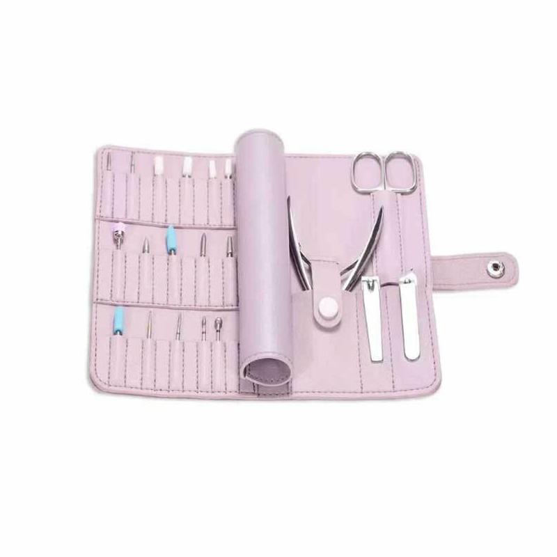 37 Positions Folding Nail Drill Bits Bag Portable Holder Diy Nails Art Tool Storage Soft Wallet Bags Manicure Accessories