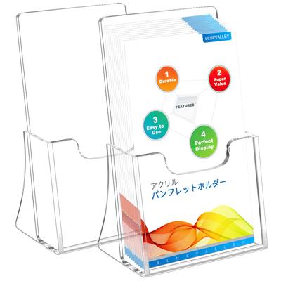 BlueValley Acrylic Catalog POP Advertising Transparent Brochure Flyer Catalog Postcard Desk Store Trade Reception Counter Display Tabletop Display