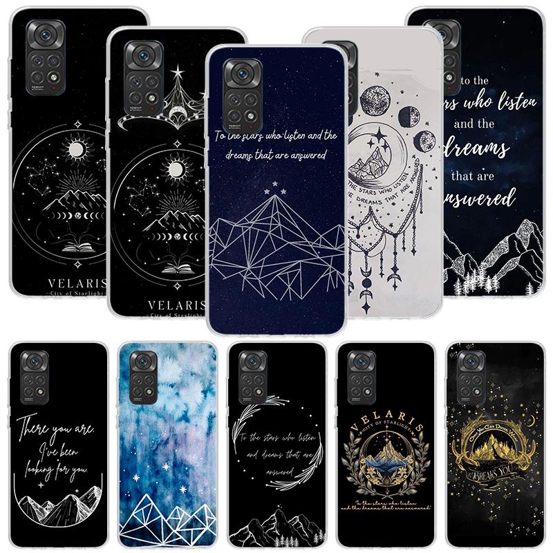 A Court of Mist Fury Sarah J Maas Phone Case For Xiaomi Redmi Note 13 14 15 Pro Plus 12S 12 14S 11S 11E 10 10S 11 11T 5G 4G Cove