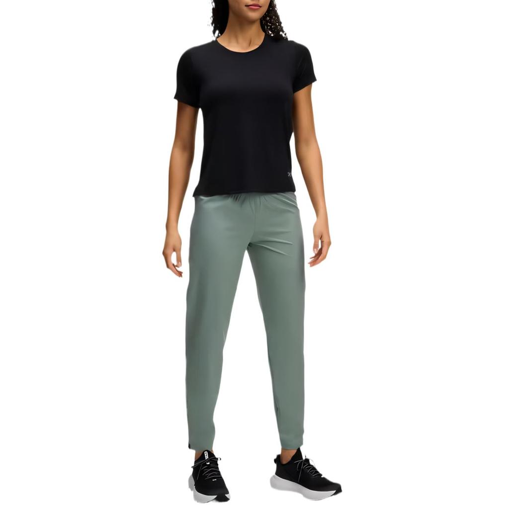 Under Armour OutRunStorm Comfortable Fashionable Simple Versatile Solid Color Sports Long Pants Women Bottoms Silicone-Green 1377042-348