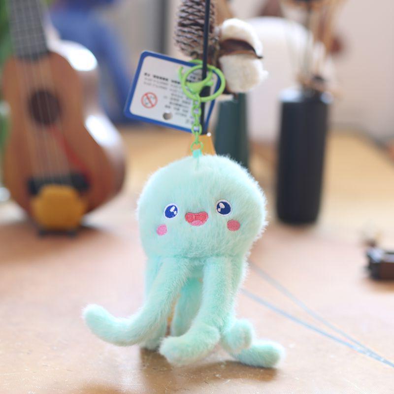 Adorable Marine Animal Plush Keychain: Crab, Lobster, Jellyfish, Shark Bag Charm Souvenir