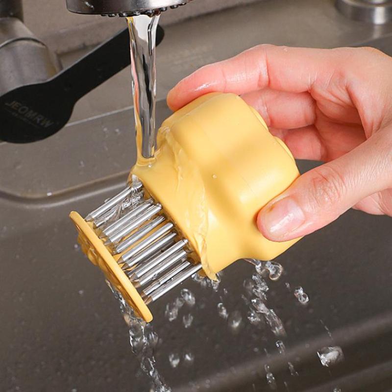 Stainless Steel Cat'S Paw Shape Meat Tenderizer Tender Meat Needle Meat Tenderizer Tool With Needle Meat Hammer Cooking Tool