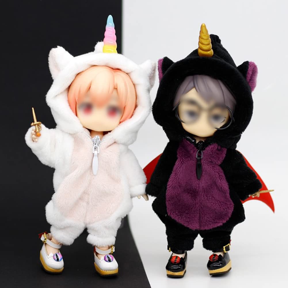 HIGHAWK Obitsu 11 OB11 Size Costume Obitsu Doll 11 Clothes Animal GSC Home Wear Doll Clothes 112bjd Doll Clothes Fluffy 11cm Doll (Unicorn, Angel)