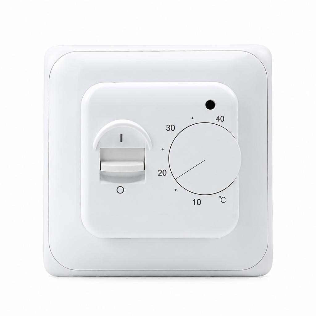 RTC70.26 White Mechanical Floor Heating Thermostat (1 Pack)