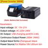 200W Portable Power Inverter Outlet Adapter for Makita 18V Battery ,DC 18V To AC 220V Powered with USB 5V 2.4A for UK EU AU