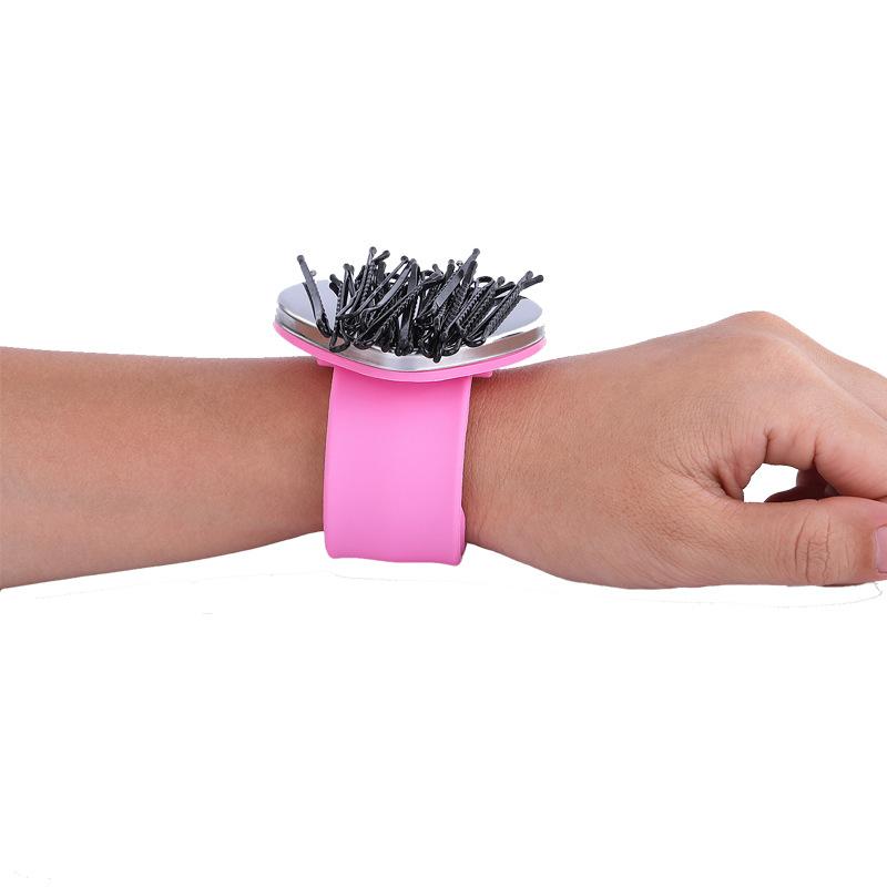 Magnetic Hair Clip Wristband - Soft Stretch Salon Hair Styling Tool for Photoshoots, Hairdressing & Updos Convenient Magnetic Hairpin Holder