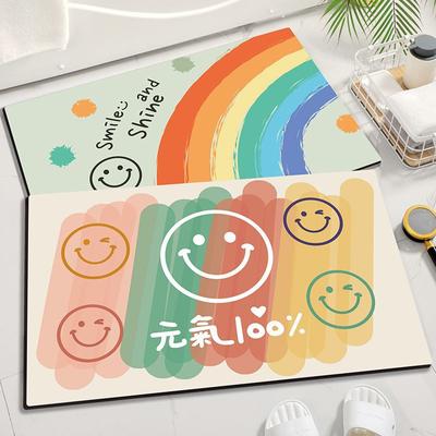 Cartoon Diatom Mud Absorbent Mat Bathroom Floor Mat Bathroom Non-slip Mat Diatom Mud Toilet Carpet