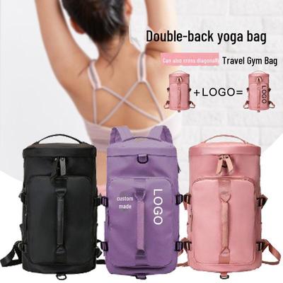 Large Capacity Waterproof Oxford Cloth Yoga Bag with Logo, Crossbody or Double Strap, Independent Shoe Compartment, Sports Bag