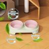 Adjustable Height Pet Double Bowl Feeder for Dogs & Cats Raised Food Water Bowl Set Ergonomic Neck Protection Feeding Supply