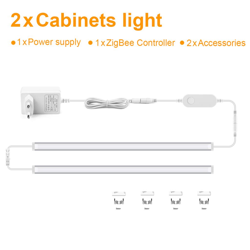 Zigbee Inteligentní ovládání spínačů Alexa Tuya APP Stmívatelné LED světlo pod skříňku 12V hliníková lampa domácí šatní skříň dekorace skříně