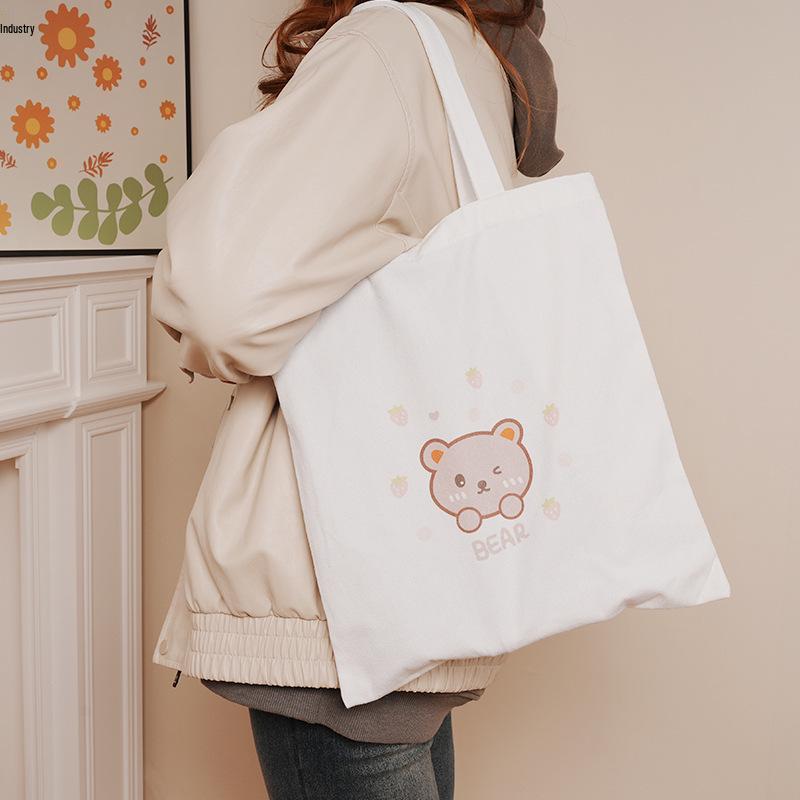 Customized Logo Canvas Shopping Bag - Durable, Eco-friendly, and Ideal for Promotions