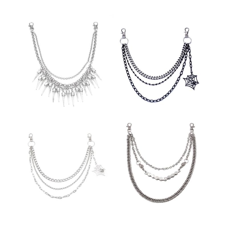 Hosenkette Punk Jeans Geldbörsenkette Schmuck Unisex Hosen Verzierungen Ästhetische Halloween Kette für den täglichen Gebrauch und Partys