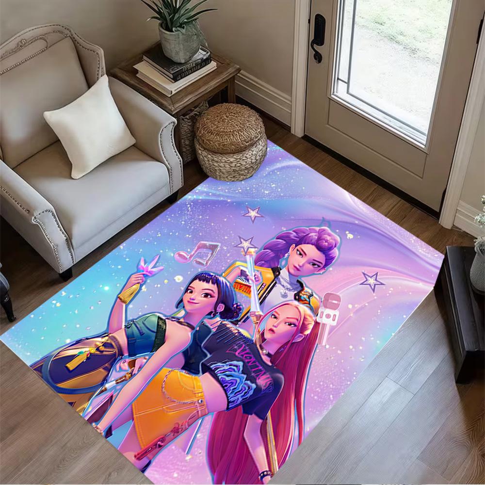 Galactic Warriors Action Floor Mat Perfect for Study room Foyer Hallway Decorate room Antislip Carpet Anime Office Decor