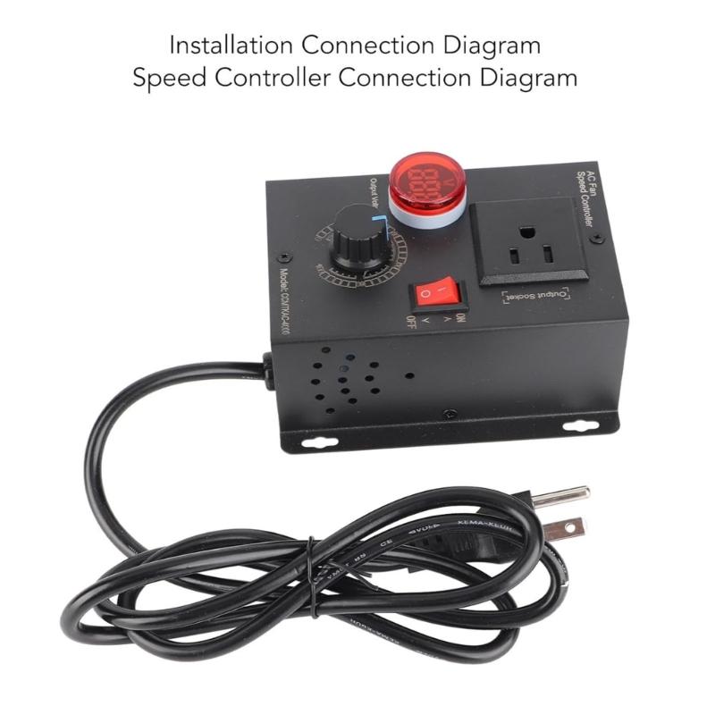 0~220V Motor Drehzahlregler Stufenloser Elektronischer Lüfter Drehzahlregler Variable Regler für Fräsen Lüfter