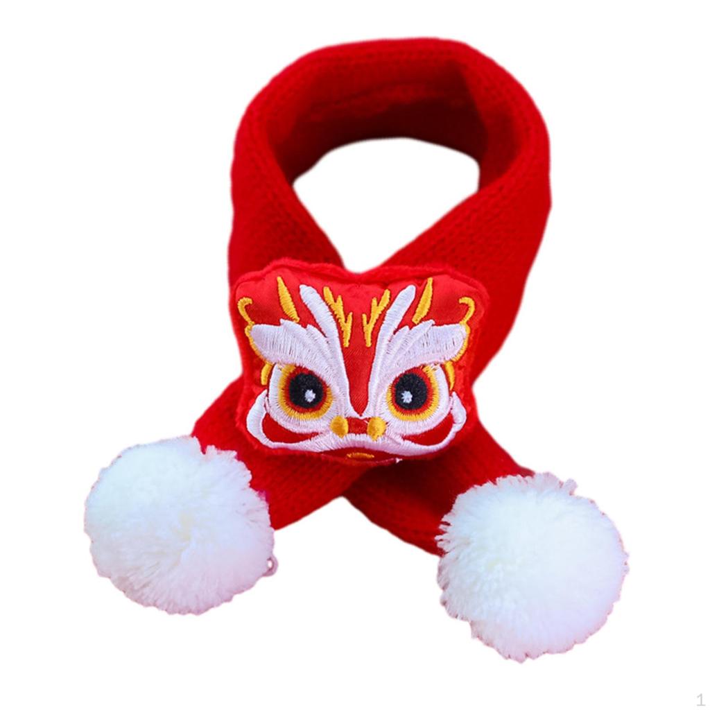 Katze Strickschal Haustier Jahr Accessoires Zubehör Waschbarer Welpen Halswärmer