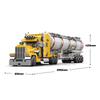 Reobrix 841 Technical Oil Tanker Trailer Building Blocks American Conventional Truck Model Bricks Desktop Display Toys Boys Gift