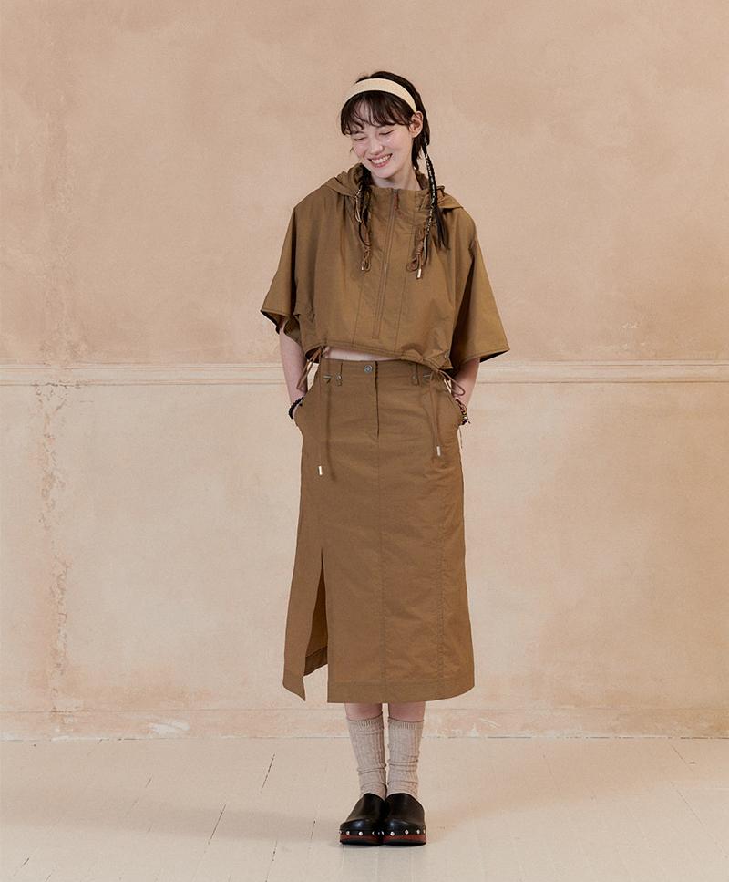 NUUKFITTER 838 Slit Long Skirt_Women [Beige]