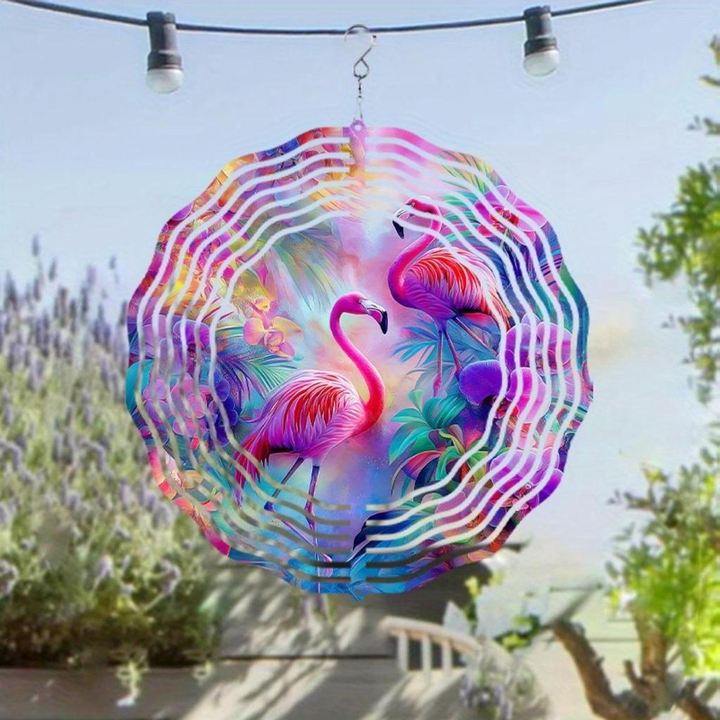 10 Inch Hanging Wind Spinner with 360 Degree Hook for Balcony Garden Decor Spring Summer Outdoor Decoration