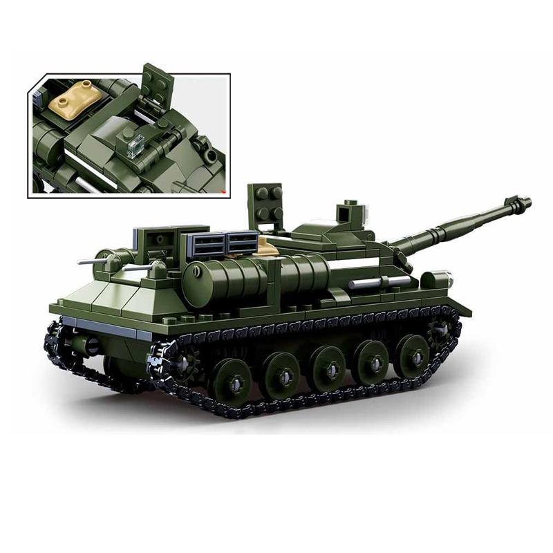 World War II Military SU-85 Tank Destroyer Bricks WWII Army Soldiers Weapons Building Blocks Classic Construction Toys For Kids