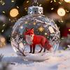 3D Zvířecí Vánoční Dekorace Průhledná Plastová Vánoční Koule Závěsné Ozdoby s Třpytivými Hvězdnými Akcenty pro Zimní Svátky Dekorace na Stromek