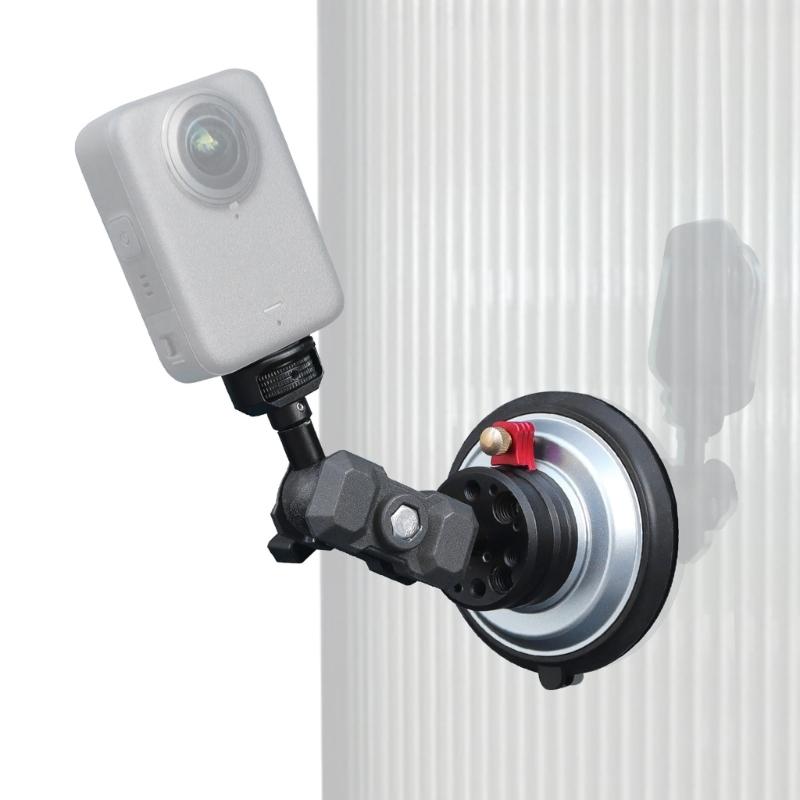 Quick Install Alloy Car Camera Holder Featuring 360 Rotate And Strong Suction For Stable On Vehicles
