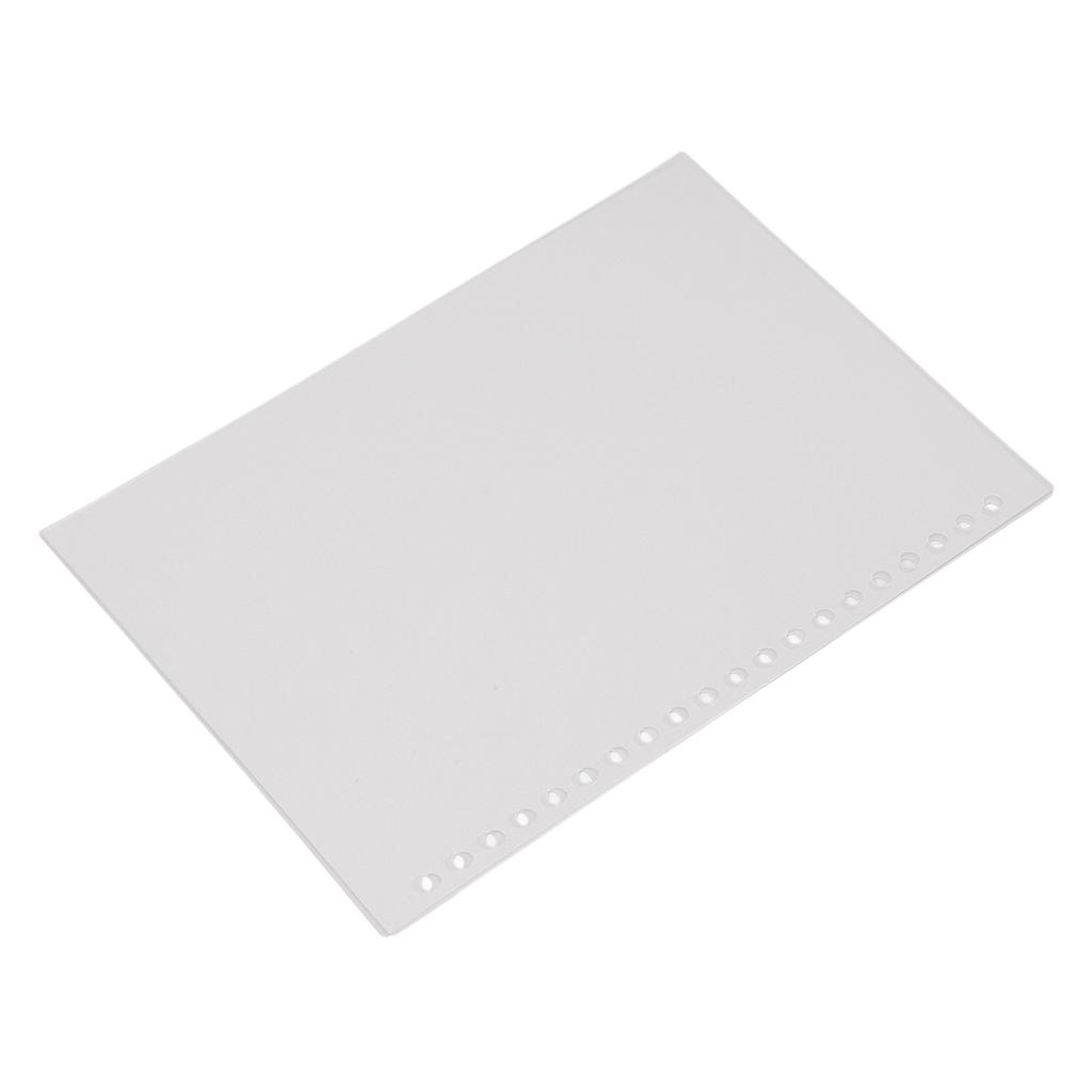 50Pcs Sheet Protector Paper Binding Cover Matte A5 20 Holes PP Plastic for Presentation White