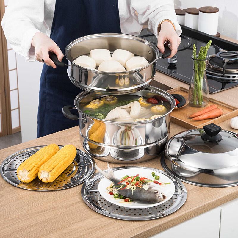 Younuo 3-Layer Stainless Steel Steamer Pot
