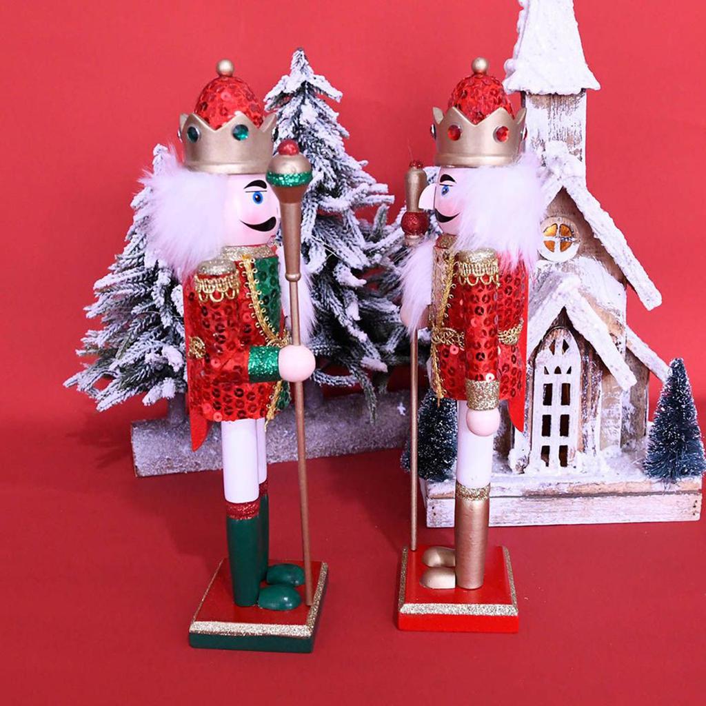 7,87 Zoll Traditioneller Holz-Nussknacker, Weihnachts-Holz-Nussknacker Festlich