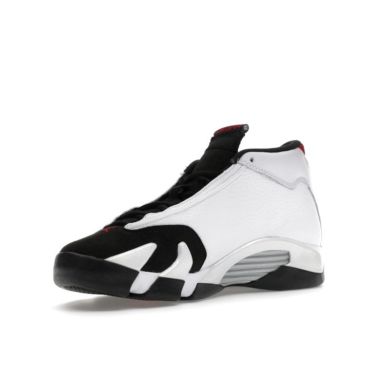 Air Jordan 14 Retro GS Black Toe 2024 Kids Sneakers White Varsity-Red Metallic-Silver 487524-160