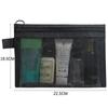 Nylon Mesh File Bag A4 A5 A6 Transparent Zipper Test Paper Information Student Pen Bag Transparent Mesh Cosmetic Storage Bag