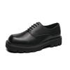 Men's Glossy Leather Height-Boosting Lace-Up Shoes for Spring/Autumn