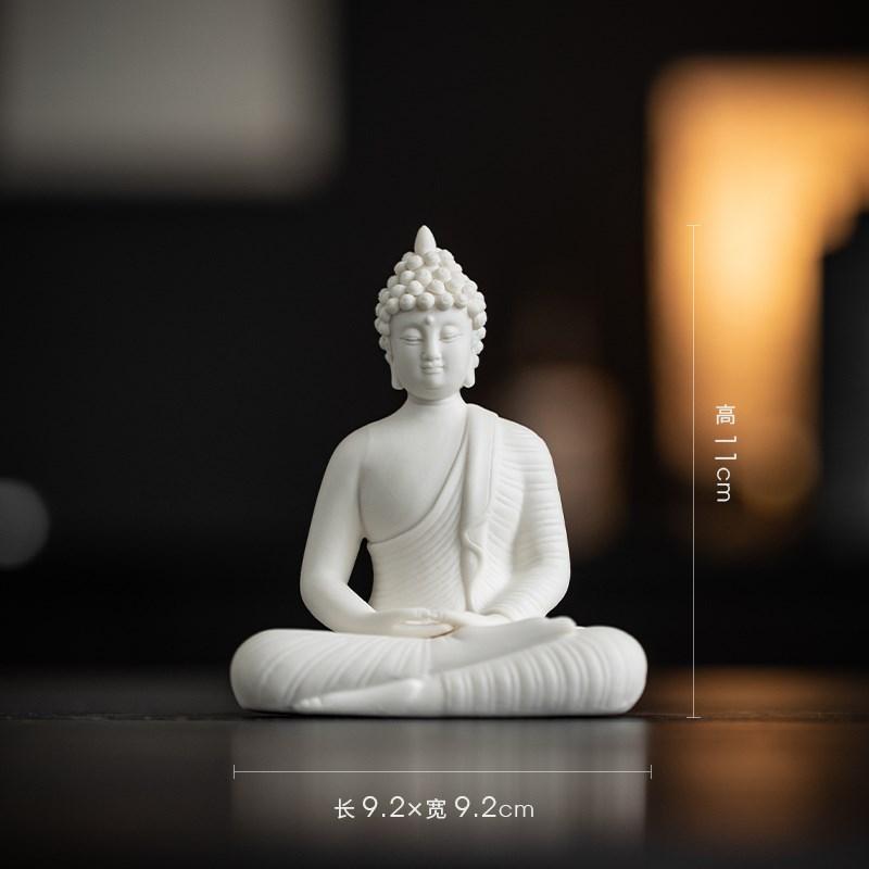 

Статуя Будды Шакьямуни, фигурка Будды Татхагаты, керамическая лампа, круг для гостиной, крыльцо для благовоний, домашний декор