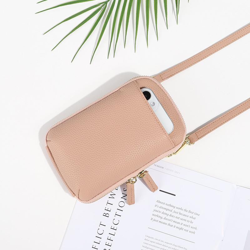 New Simple Shoulder Phone Bag Ladies Crossbody Fashion Lightweight Mini Zipper Small Bag Versatile Vertical Shoulder Bag