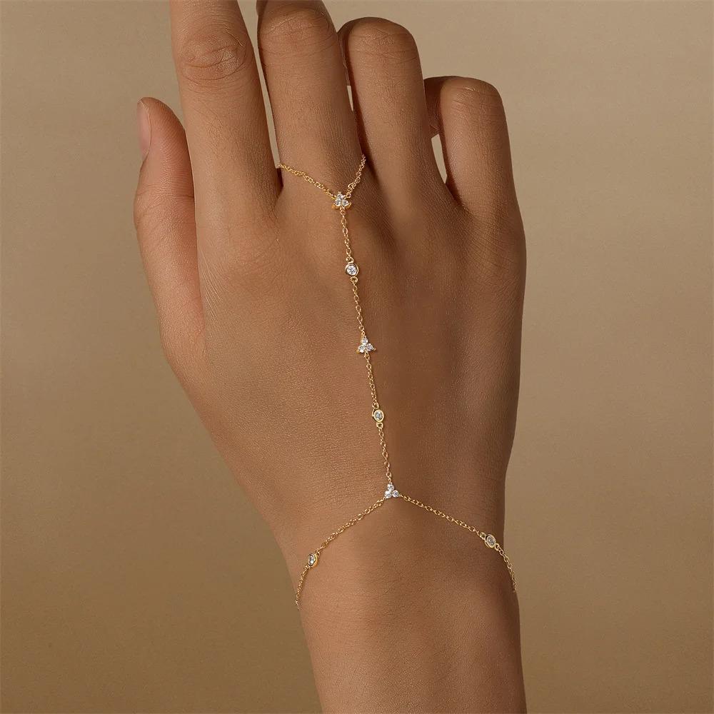CANNER Bracciale con Charm in Argento 925 Stile INS Occhio di Cavallo Zircone con Catena ad Anello per Donna Uomo Coppia Gioielli da Festa