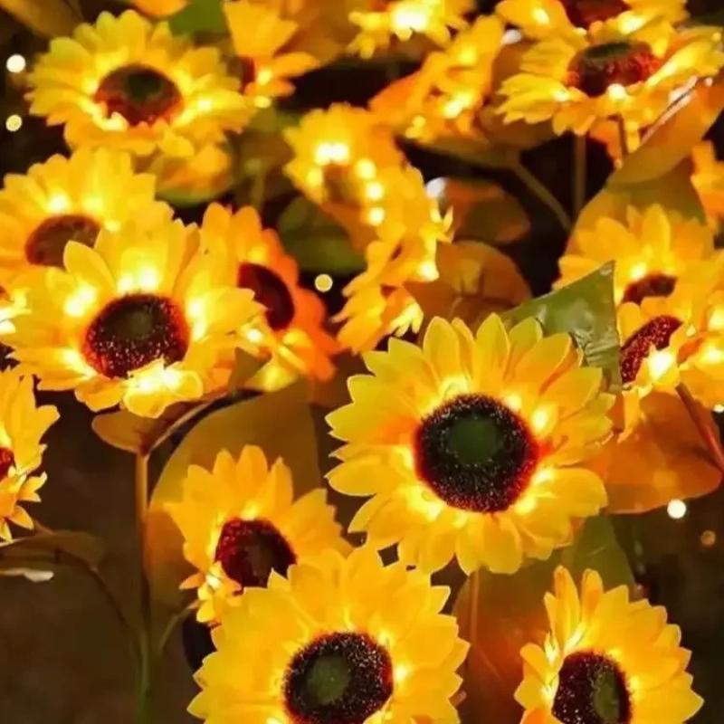 LED Solar Sunflowers Flower Light Home Decorative Flower Lights Garden Decoration Lawn Lamp Waterproof Landscape Light