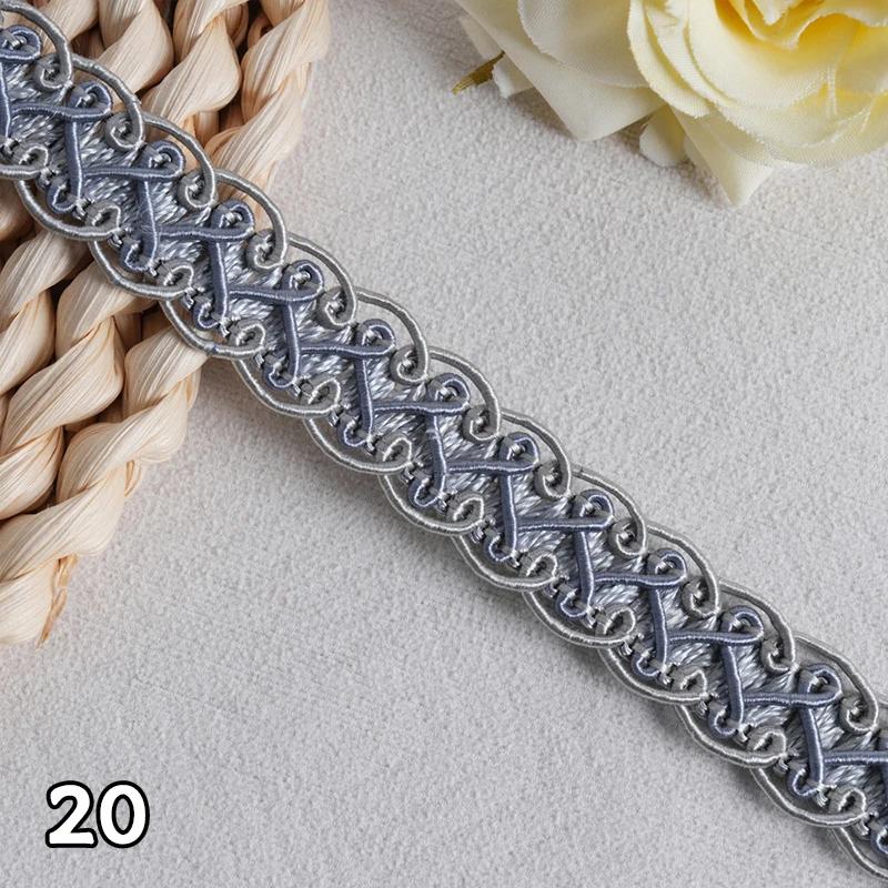 12M*1.7Cm/lot Curtain Lace Trim Ribbon Centipede Braided Lace Sofa Pillow Fringe Diy Craft Sewing Accessories Wedding Decoration