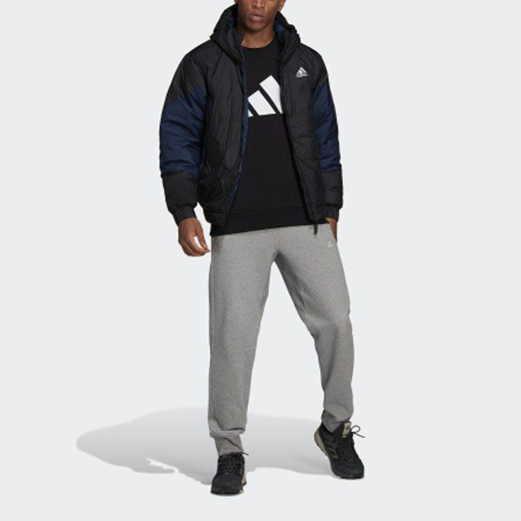 Adidas Down Jackets Men's Navy Blue Hooded Moderate GV5353