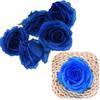 Künstliche Rosenköpfe für Arrangement-Dekoration 5 Stück - Blau