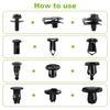 125 Pcs Auto Retainer Clips Extruded U Nuts & Hex Head Body Bolts Bumper Fasteners Rivet Clips Body Bolts Kits Fastener Clips For Splash