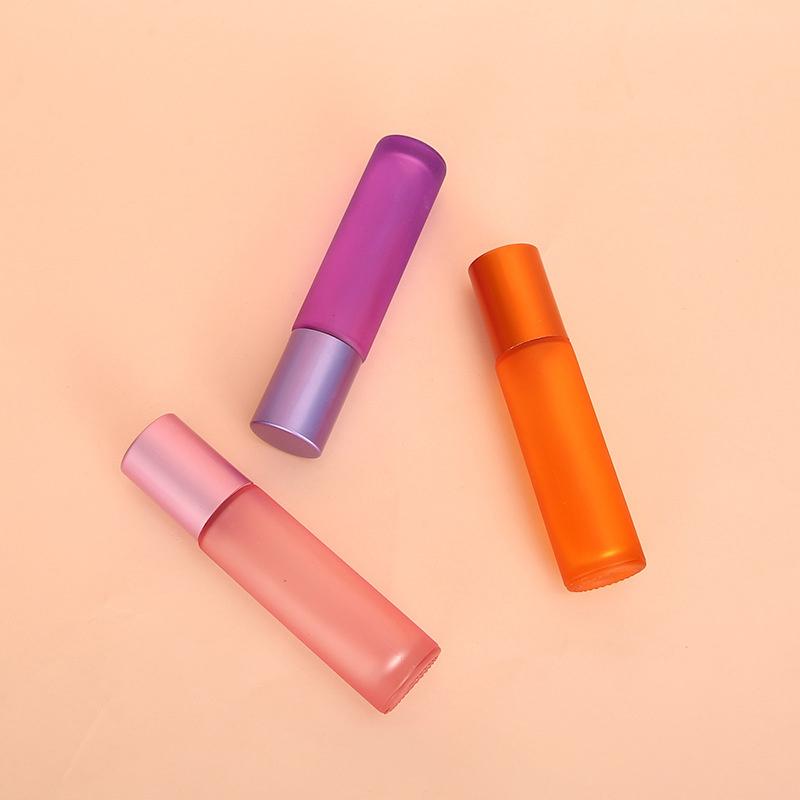 3Pcs Essential Oil Roll On Bottle Multicolour Empty Perfume Bottles Glass Containers Skincare Product Container